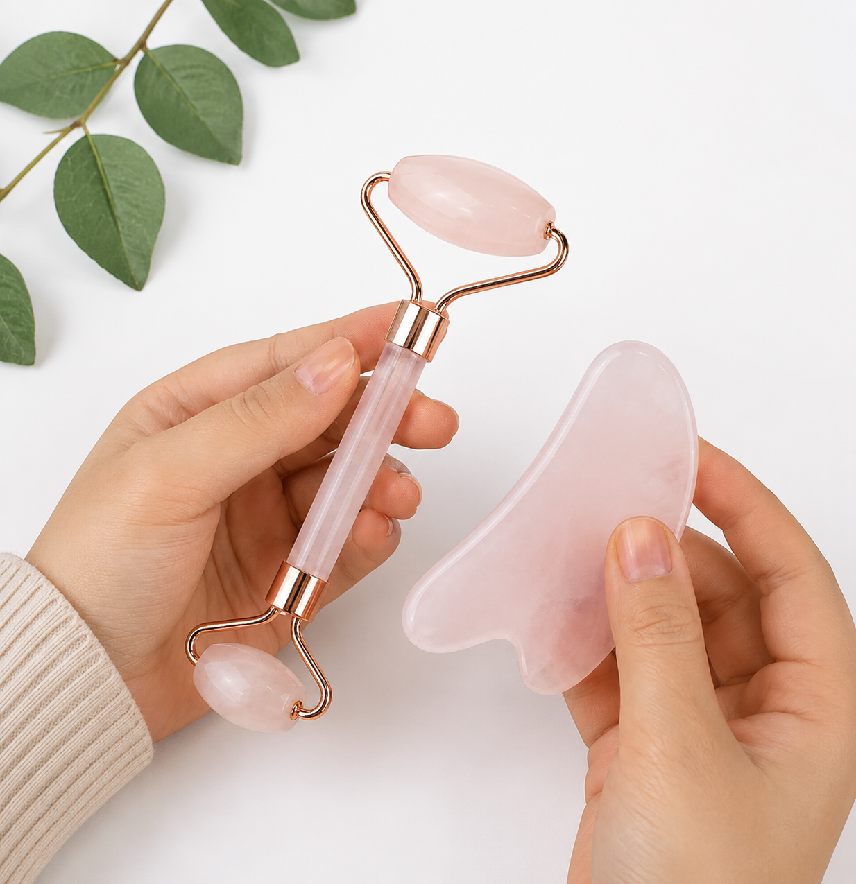 Piedra Gua Sha de Resina - Masaje Facial Antiarrugas y Reafirmante